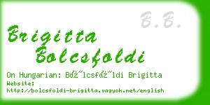 brigitta bolcsfoldi business card